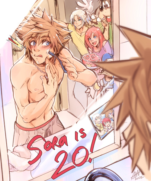 Haya:Sora is 20! Amy: let’s do something simple and fun, sora shaving his face like a big boy Nora: 