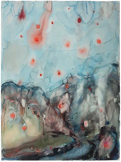 dianavanwijk:  Anselm Kiefer, Die Etsch, Watercolor, gouache and ink on paper, 22 x 16 ¼ in. (56 x 41 cm), Hall Collection (hallartfoundation.org). 
