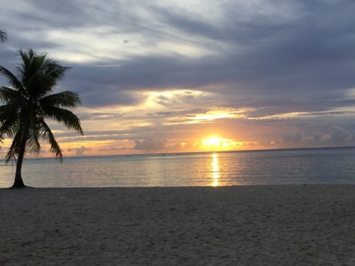 Our last supper out. Delicious food and a glorious sunset on the beach - what a combination!