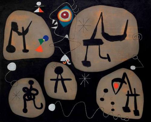 furtho:Joan Miró‘s Femme Entendant De La Musique, 1945 (via here)