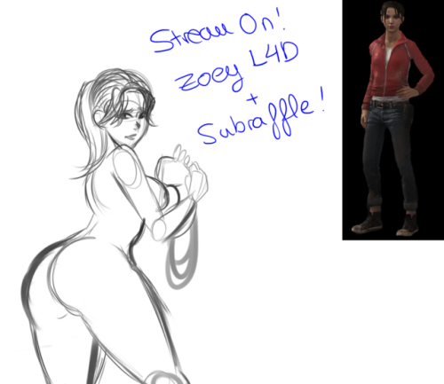 Stream On! Drawing Zoey from Left 4 dead ! <3https://picarto.tv/lawzilla