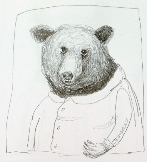 Gabrielle Nowicki - 2016 - Graphite on Paper Black Bear Portraits, 5 and 6