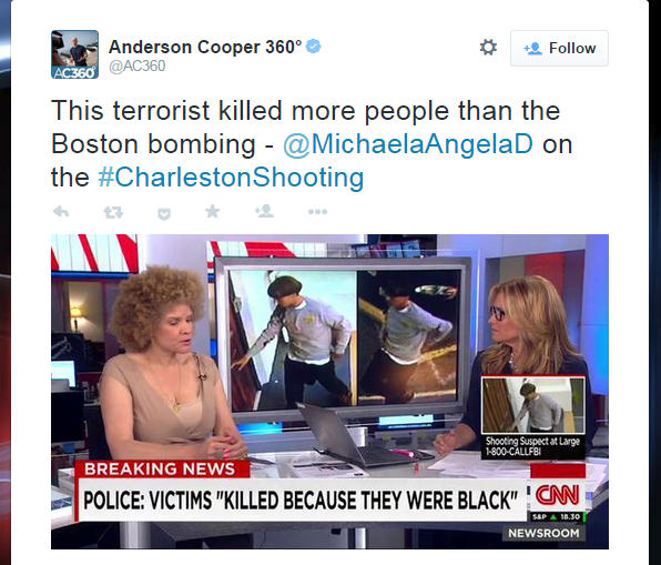 be-blackstar:  quinbot:  Anderson Cooper calling it like it is. Terrorism.  Michaela