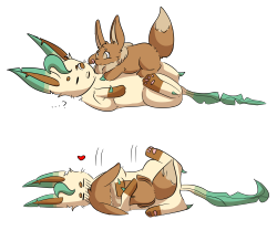 dailyleafeon:  YOU ADORABLE THING &lt;333 @daily-eevees  x3! &lt;3