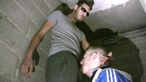 2gagthefag:  kicksforpigs:  tapetteahumilier:  faggot used and abused by french arabian lord  Hot hot. I like that blue and white Adidas jacket the pig hole is wearing. Hot  gag the fag SIR http://2gagthefag.tumblr.com