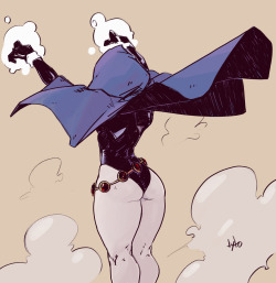 ttyto-alba: Decided to color this as a warm up. So enjoy some Raven booty. 