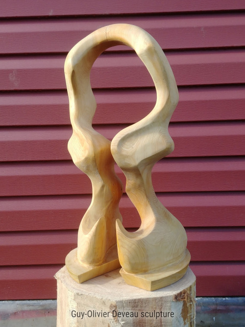 “Untitled abstract wood sculpture”