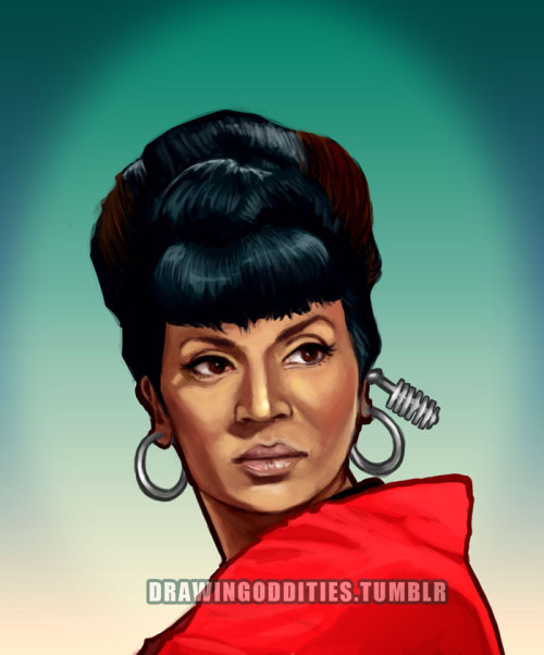 drawingoddities:  c: Uhura doodle today yesss  My girl just orbited the stratosphere you guys, I&rsq