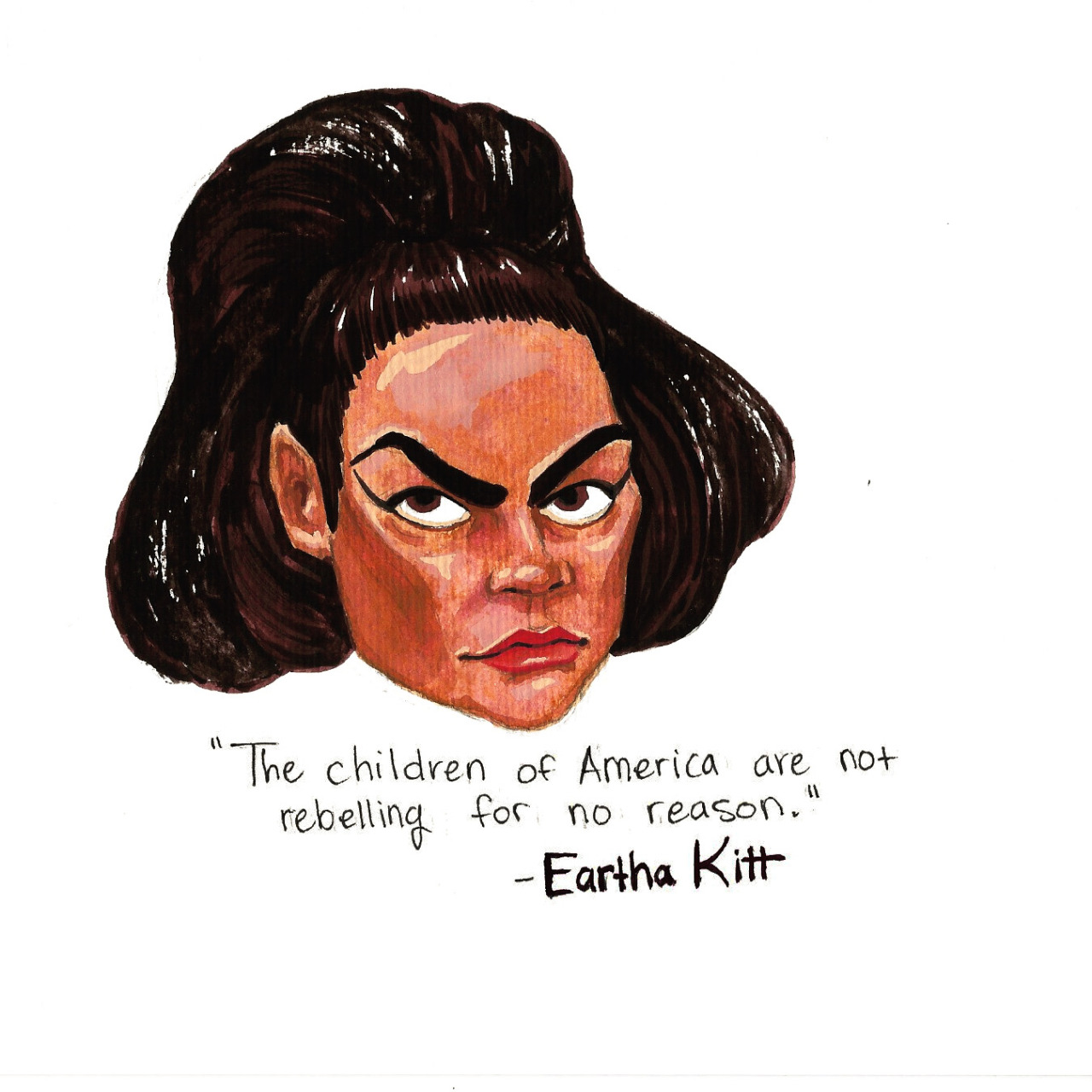 sophiazarders:  In January 1968, Eartha Kitt bravely interrupted a white house luncheon