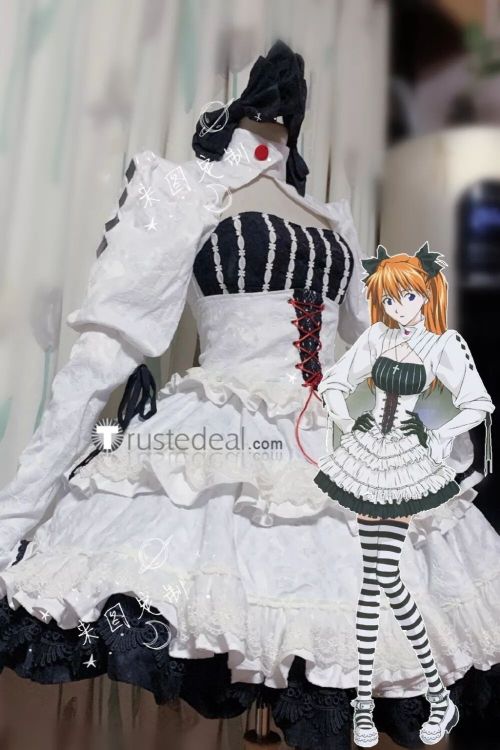  ✿Neon Genesis Evangelion Asuka Langley Soryu and Rei Ayanami Gothic Lolita Dress Cosplay Costumes a