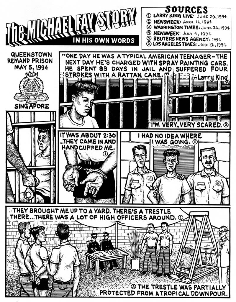 Copper&rsquo;s Michael Fay Cartoons  [Michael Fay&rsquo;s Caning Appreciation