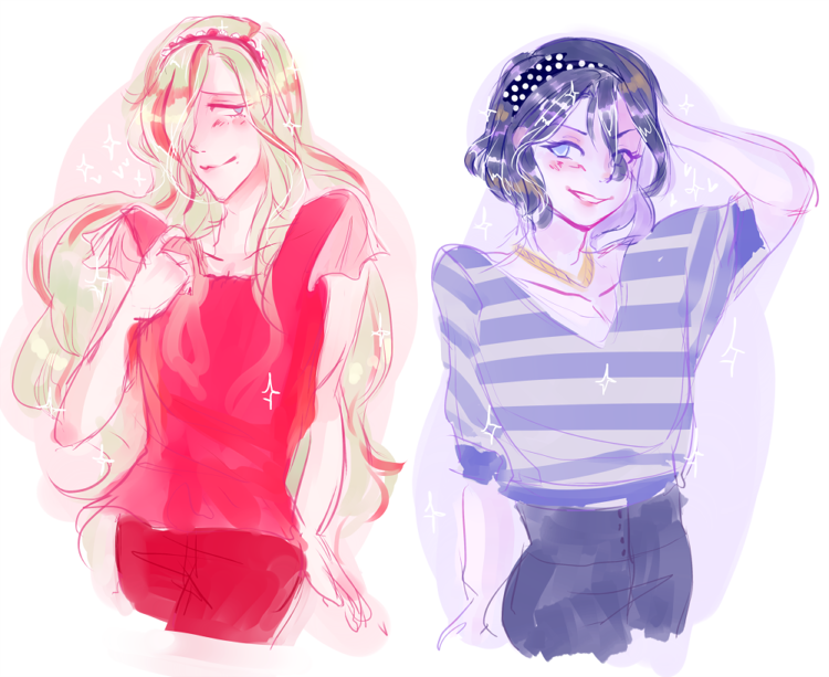 ghostlycrab:  toumaks wearing my own ugly outfits + a sketchy maki’m still into