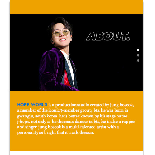 jksjms:hope world - website mockup 