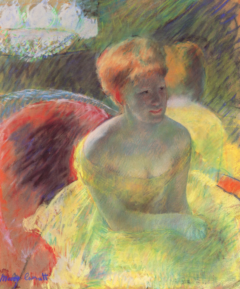 dappledwithshadow:  Lydia Leaning on Her Arms, Mary Cassatt 1880 