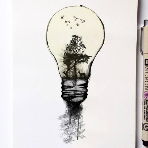 culturenlifestyle:  New Dark Ink Pen Illustrations porn pictures