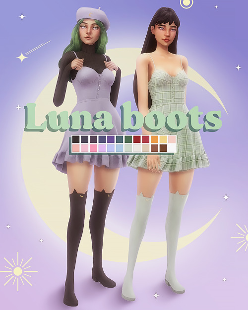 miikocc:Luna boots Hello! Continuing this Sailor Moon-inspired month with a pair of knee-high boots 