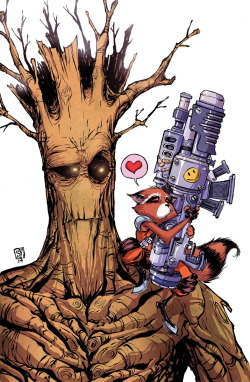 fantomelle-deactivated20160103:  Cover art for Rocket Raccoon and Legendary Star-Lord #5 and #6 Rocket Raccoon art by Skottie Young, Legendary Star-Lord art by Paco Medina 