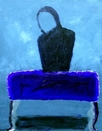 Our daughter, Sarah&rsquo;s painting of Martha Graham&rsquo;s &ldquo;Lamantations&rd