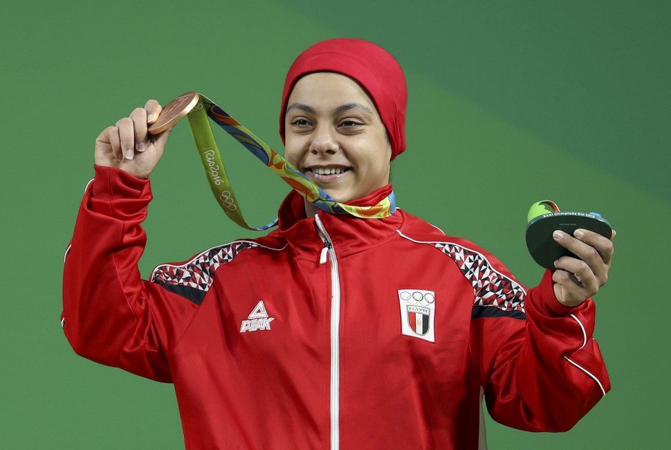 kickassfemaleathletes:18 Year Old Sara Ahmed of Egypt became the first Arab woman