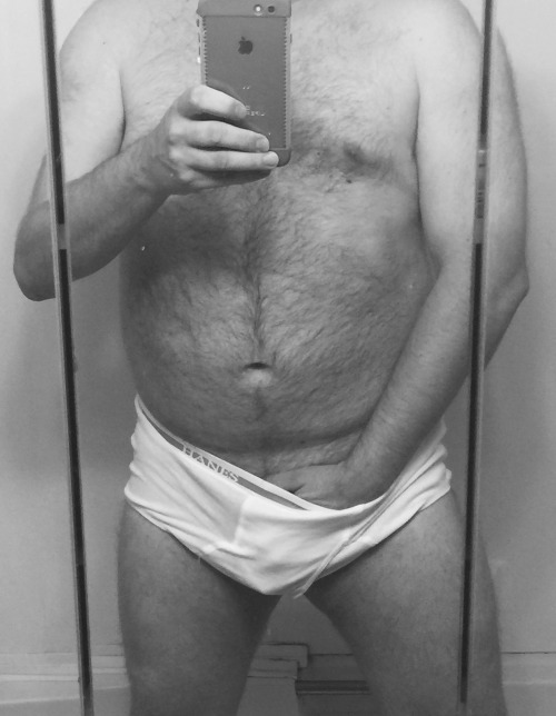 jockednstrapped4fun:  Monday’s Hanes Messing around a little this morning in my Tighty Whities