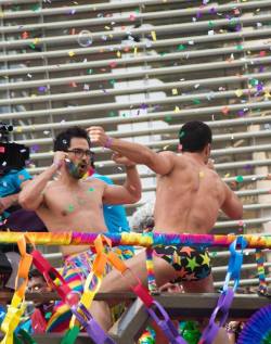 loveisforwimps:  More of the Sense8 cast in the Pride Parade in São Paulo.  photos: Cleison Emanoel 