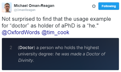 thetrippytrip:    Women according to OxfordWords: A “rabid feminist” with a “mysterious psyche” speaking in a “shrill voice” couldn’t hold a PhD.   