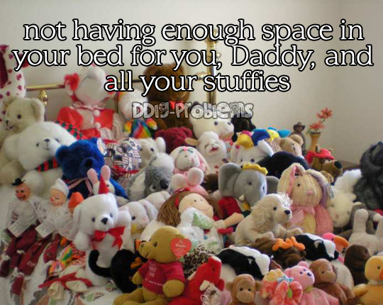 ddlg-problems:  DDlg Problem #65: Not having enough space on your bed for you, Daddy,