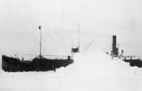 The Baychimo, a 1,322 ton steam ship owned by the Hudson Bay Trading Company, regularly traveled to Alaska and British Columbia transporting goods and passengers, and fur trading with the Inuit who lived along the Beaufort Sea.  On October 1, 1931, Baychi