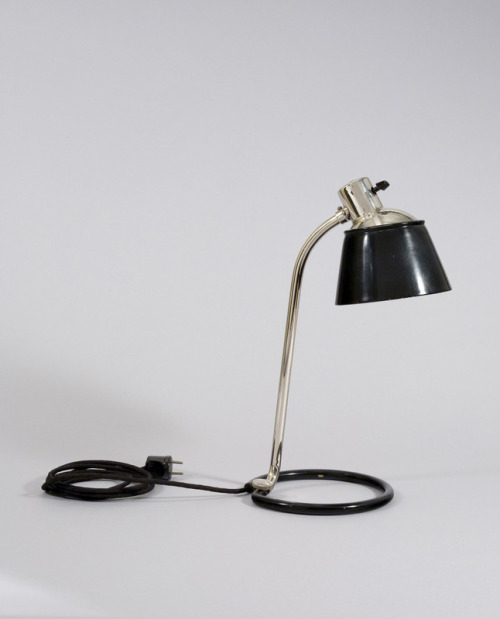 Heinrich-Siegfried Bormann, Kandem Tubular-Steel Desk Lamp, 1932. Germany. Photo Bartsch. Exhibition