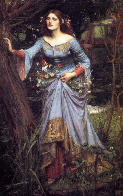 english-idylls:Gathering Flowers in John William Waterhouse paintings.