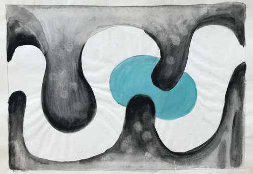 ein-bleistift-und-radiergummi:Vera Stoss Mid-Century Watercolour Abstractions.(via eBay)