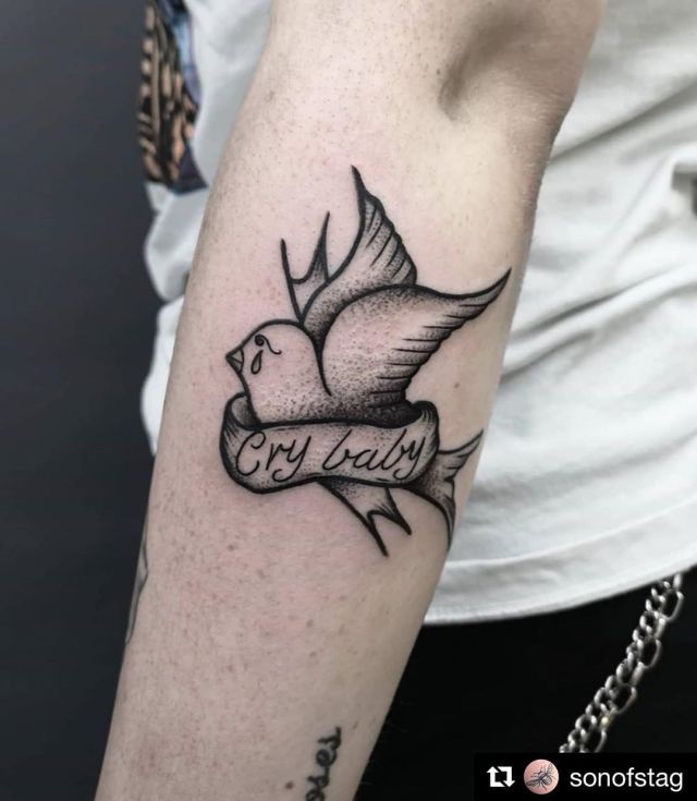 My tattoo rendition of the Cry Baby : r/LilPeep