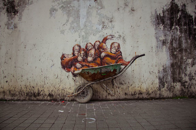 sad-plath: by Ernest Zacharevic 