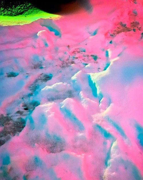 sleazeburger:Neon Snow in NYC