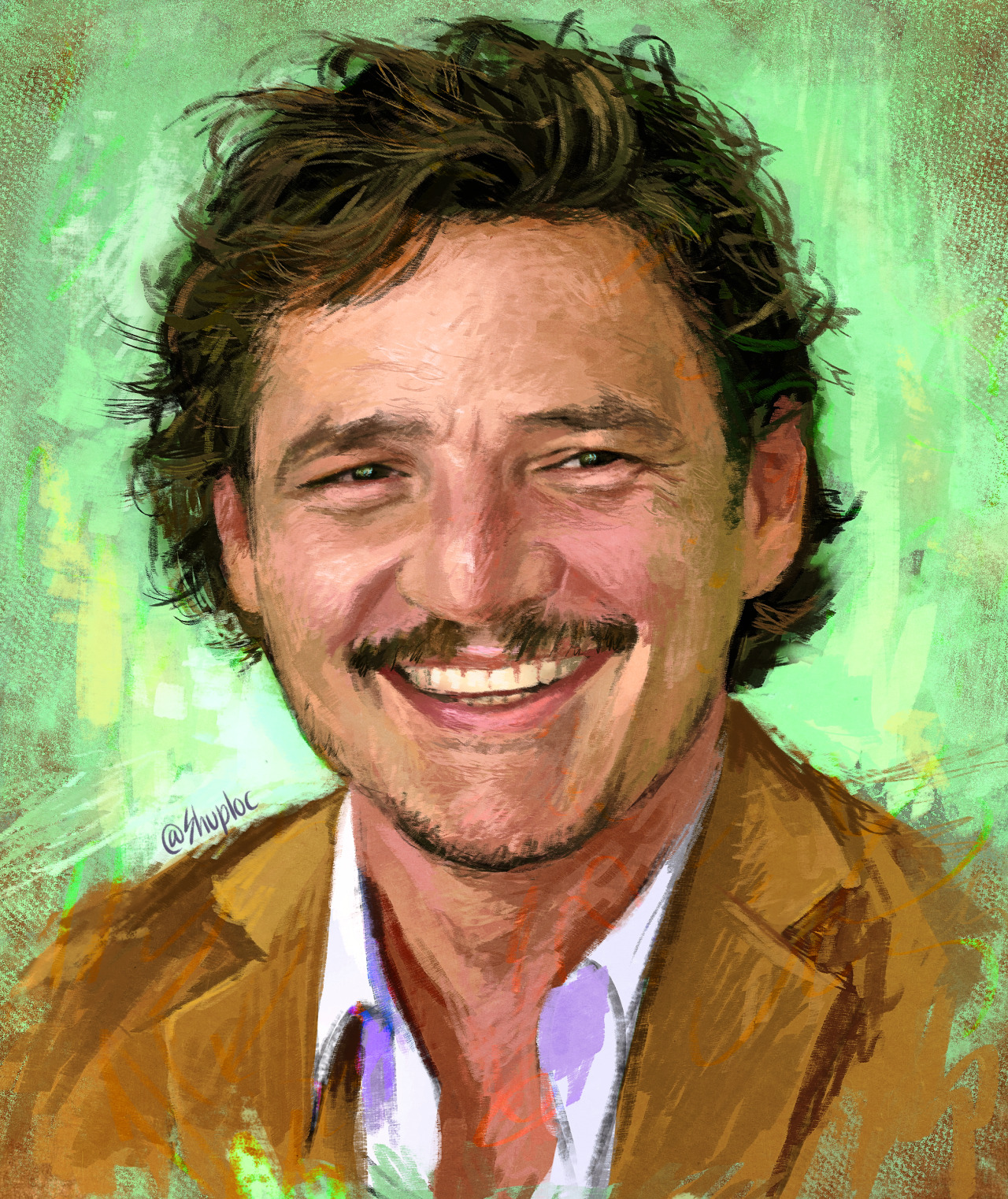 Birthday art of the birthday boy and ray of sunshine that is Pedro Pascal! 🌼