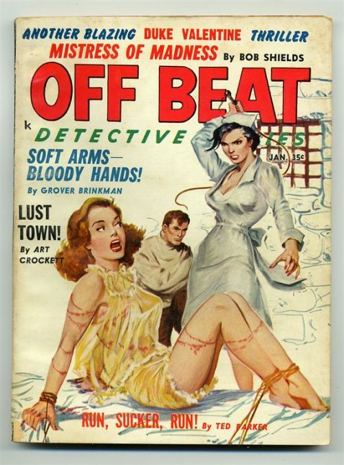 mudwerks: historyofbdsm:  damsellover:  1961  Off Beat Detective magazine  including:Soft Arms - Blo