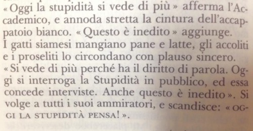 Oggi si interroga la Stupidità in pubblico. Oggi la stupidità pensa.(Jean Cocteau ad Alberto Arbasin