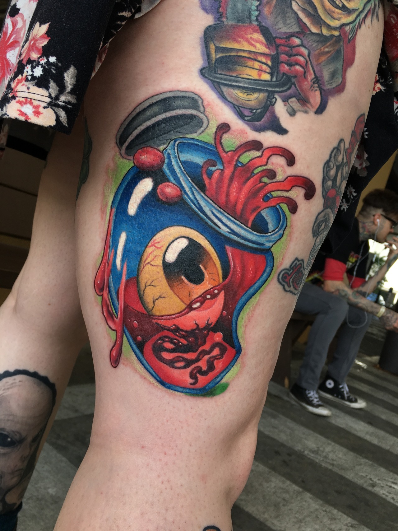 Drink Me Bottle done by Nikolai Hanna of Game Over tattoo of PA at Due  South Tattoo Expo MS  Bottle tattoo Wonderland tattoo Girly tattoos