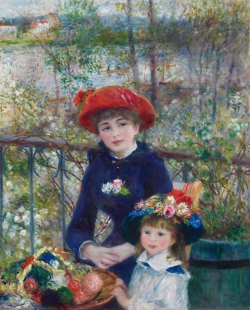 Pierre-Auguste Renoir, Two Sisters (On the Terrace), 1881, oil on canvas, 100.4 x 80.9 cm, The Art I