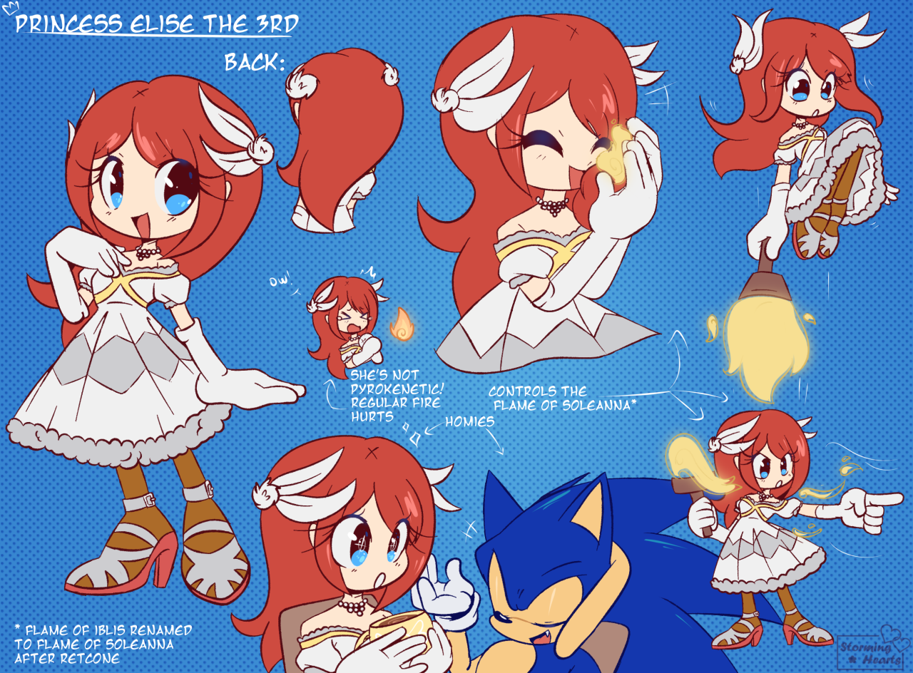 sonic the hedgehog and princess elise the third (sonic) drawn by