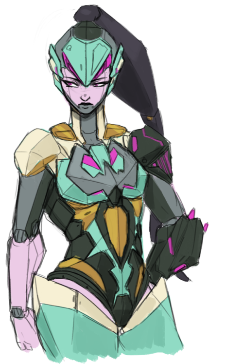 genjibunnymada: Drew a few more Skin requests during stream!!! They are (in order) - Raptorion Widowmaker, B.va Pharah and Punk Mercy 