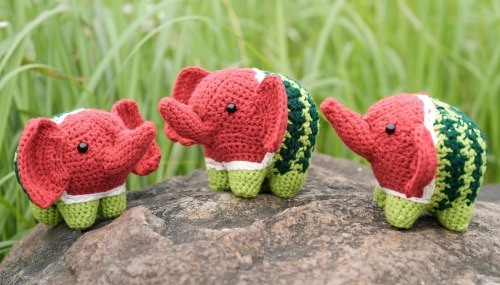 Watermelon Elephants // Hannah To On Etsy