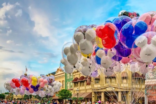 disneyphototour: Anybody want a balloon? Take your pick! (at Main Street USA at Walt Disney World)