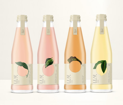 Organic tea drink packaging by Mamba Studio