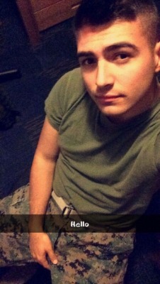 caughtjerking:  Andres is a 24 yr old Marine.