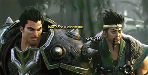 generaldarius:  // draven shrugs during this scene it amuses me so