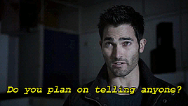 poisonandacure:  Derek, you can’t just go around turning teenagers into werewolves! It draws a lot of attention–it’s dangerous! Don’t give them an excuse to come after you…don’t give me more reason to worry.Hunter!Stiles Sterek AU: How to