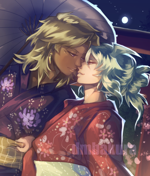 dmbakura:happy new year! here’s some cherry blossom thiefshipping because i cannot wait for this win