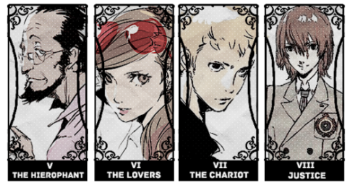 yatoyomi:☆.｡.:* tarot cards + persona 5 ☆.｡.:* (insp.)