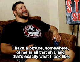 mithen-gifs-wrestling: Kevin Steen/Owens and Johnny Gargano reminisce about their love for Shawn Michaels and how it led their pre-teen selves to some dubious Halloween costume choices.